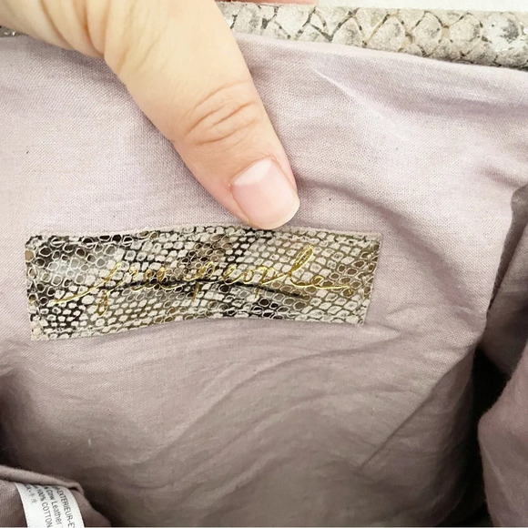 Free People Snake Print Echo Clutch Shoulder Bag - Picture 6 of 7